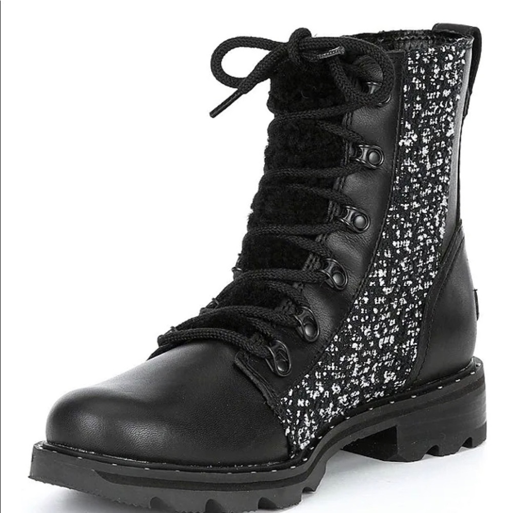 SOREL LENNOX LACE COZY WP BLACK BOOT Size: 8 - Picture 7 of 14